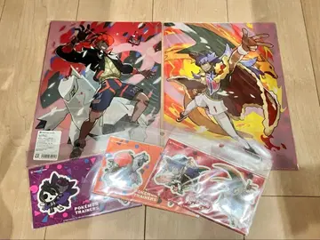 포켓몬 센터 오리지널 포켓몬 트레이너 클리어 파일 & 씰 세트