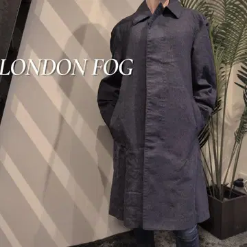 LONDON FOG 히요쿠 시타테 뒷면 하운드투스 패턴 스텐카라 코트