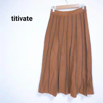 티티베이트 [ F ] 플레어 스커트 롱 면 100% 폴리에스테르 100%