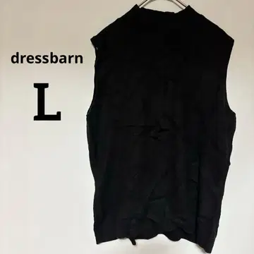 1점 dressbarn 블랙 슬리브리스 [L] 니트 미니 기장