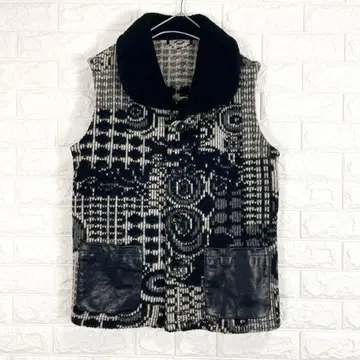 BACKLASH ISAMU KATAYAMA 울 가죽 퍼 베스트