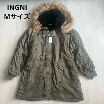 새상품 INGNI 잉그 후드 부착 모즈 코트 밀리터리 M 사이즈