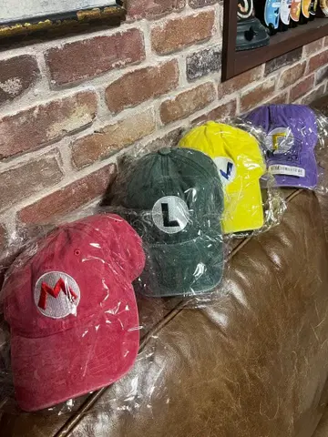 마리오 컬러풀 야구 모자 세트