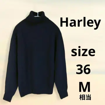 할리 네이비 터틀넥 니트 긴팔 size 36