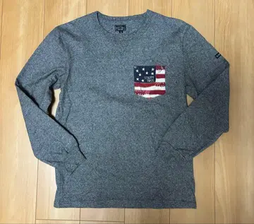 schott 샷 아메리칸 플래그 포켓/긴팔 T셔츠/M