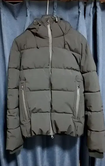 Confirm / 네이비 패딩 자켓 더블 지퍼 블랙