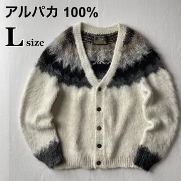 알파카 100% 핸드 니트 가디건 j64