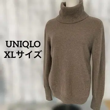 [UNIQLO] 캐시미어 100% 터틀넥 스웨터 모카 브라운 XL