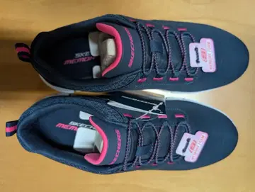 SKECHERS 메모리 폼 스니커즈 네이비/핑크