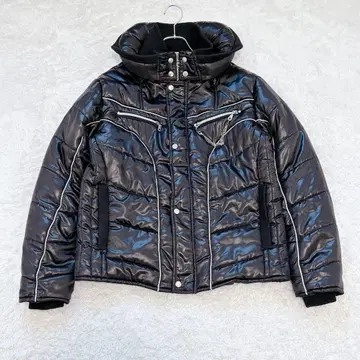 Y2K archive 00s 광택 시크 스타일 쇼트 체인 그런지 블랙