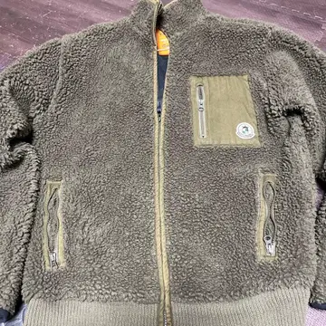 vintage Kissmark 플리스 자켓 올리브색