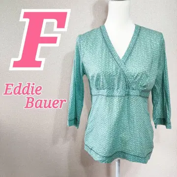 Eddie Bauer 민트 그린 7부 소매 블라우스 F 티셔츠