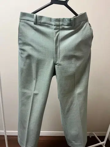 민트 그린 슬랙스 구제 의류