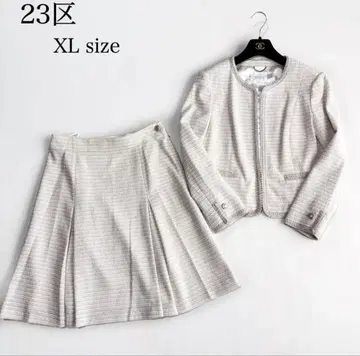 새상품급 23구 루즈핏 세레모니 트위드 셋업 (XL) 아이보리