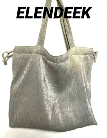 ELENDEEK [ 엘렌딕 ] 메탈릭 라지백 실버 토트백