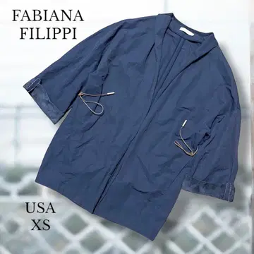 [ FABIANA FILIPPI ] 노카라 자켓 USAXS 네이비