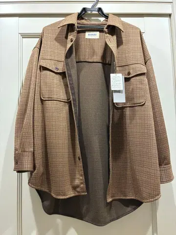 빔즈 보이 브라운 체크 무늬 셔츠