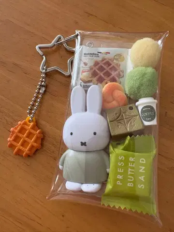 가챠 파우치 캡슐 토이 미피 프레스 버터 샌드 와플 그린