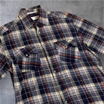 Cascade 체크 무늬 긴팔 셔츠 M 사이즈 빈티지 구제 의류