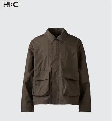 유니클로 C 코튼 숏 블루종 브라운