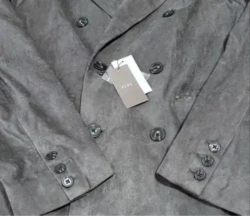 클레이 스웨이드 라이크 더블 버튼 자켓 코트