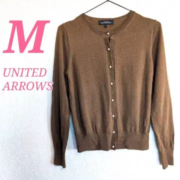 그린 레이블 릴랙싱 가디건 M 펄 버튼 울