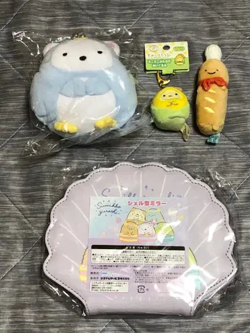 스미코구라시 복주머니/시로쿠마 미니미니 걸이 봉제 인형 손바닥 봉제 인형