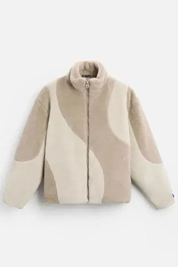 ZARA 남성용 페이크 양가죽 자켓 컬러 블록 S