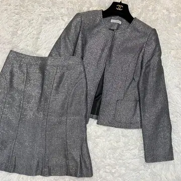 새상품급 a.v.v. 세레모니 수트 스커트 라메 노카라 머메이드