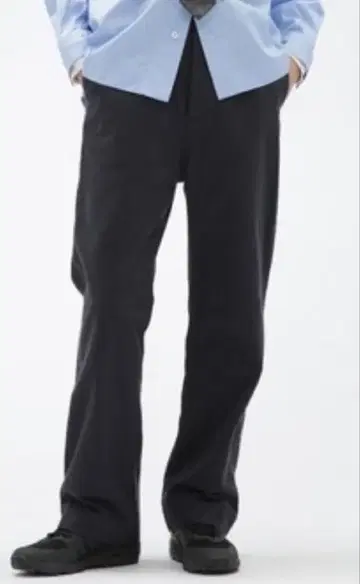 MHL 다크 네이비 와이드 팬츠 사이드 조절 기능 포함