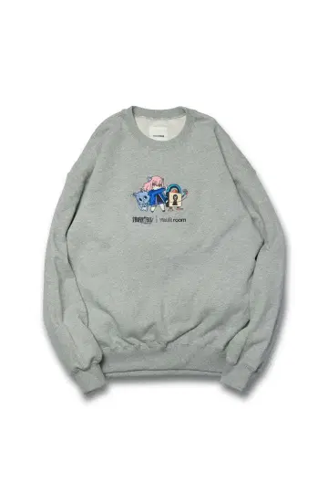 VR x nqrse x HAPPY CREWNECK / GRAY