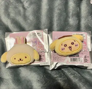 치이카와 산리오 헤어 클립 폼폼푸딩 토끼