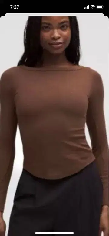 룰루레몬 홀드 타이트 보트넥 긴팔 티셔츠