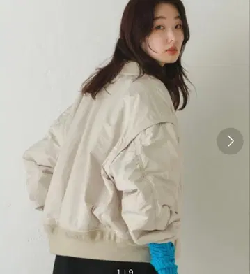 kastane 리버서블 벌룬 MA-1 아이보리 L 사이즈