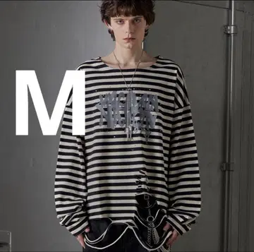 GRANCY 올 패턴 큐빅 그래픽 롱 T M 사이즈