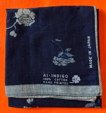 45R 인디고 꽃무늬 반다나