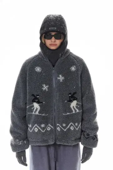 GROVE TINTA FLEECE JACKET 플리스 자켓 그레이