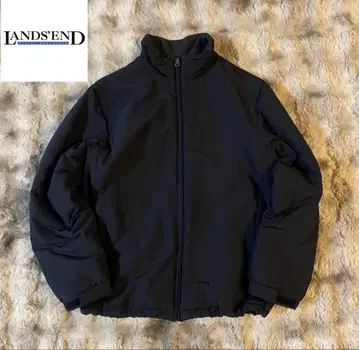 랜즈 엔드 블랙 나일론 자켓