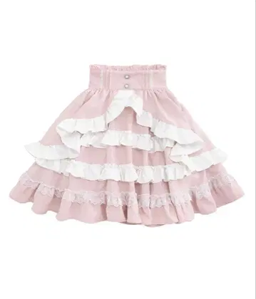 Dearmylovewhip 프릴 가득 리본 스커트 6L