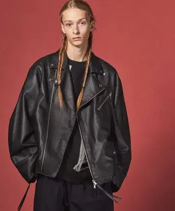 [ MAISON SPECIAL ] 램 가죽 더블 라이더 자켓