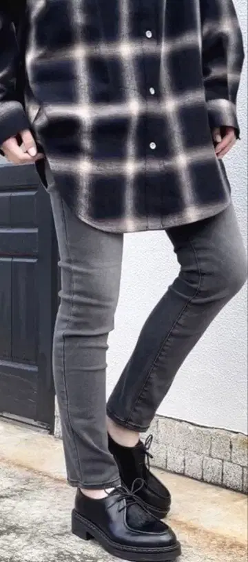 스픽 앤 스팬 스트레치 스키니 팬츠 그레이