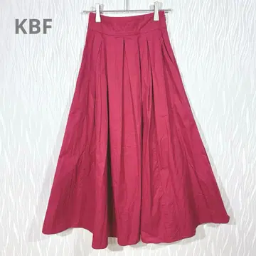 KBF 새상품급 코튼 턱 플레어 롱 스커트 와이드 실루엣 A라인