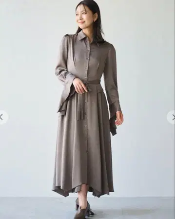 Aimeine 커프스 디자인 비대칭 원피스