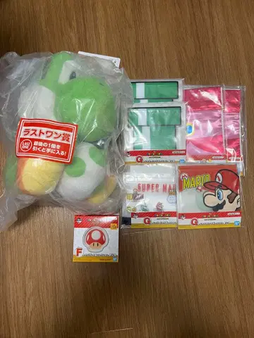 제일복권 슈퍼 마리오 라스트원상 요시 봉제 인형 등 묶음 판매