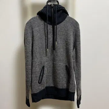 BALLY 남성용 하프 지퍼 풀오버 니트 그레이 계열