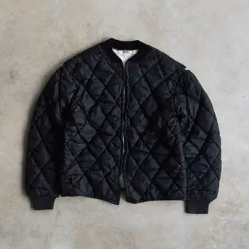 60s 몽고메리 워드 퀼팅 나일론 자켓 검정 블랙 L