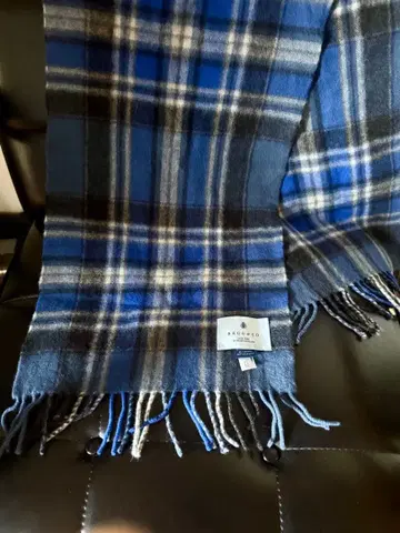 BEGG & CO 울 스톨 체크 무늬