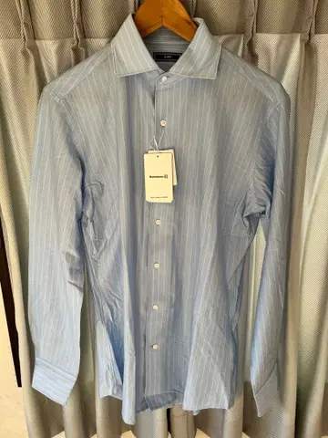 [ 새상품 ] SHIPS: 저지 스트라이프 원피스 칼라 셔츠