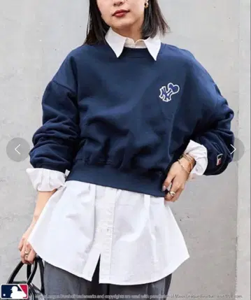 PUBLUX MLB/엠엘비 MLB 쭈리 숏 크루 맨투맨 한정판 전개