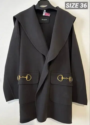 Diagram 울 캐시미어 리버 가운 자켓 코트 차콜 36